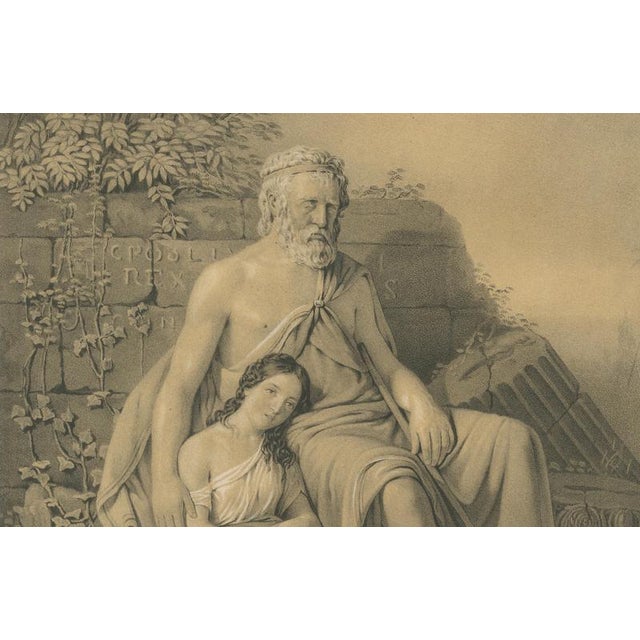 Mid 19th Century After Pehr Wickenberg, Oedipus and Antigone, Lithograph, 1850 For Sale - Image 5 of 9