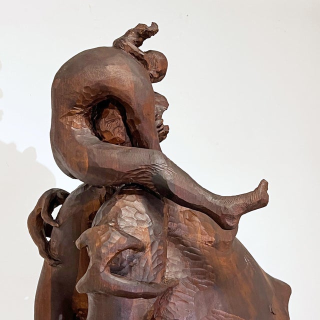 1960s C. 1960s American Mid-Century Black Walnut Fantastical Life Size Sculpture For Sale - Image 5 of 11