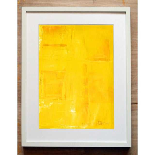 2020s "Mozaic 42" Contemporary Minimalist Monochromatic Mixed-Media Painting, Framed For Sale - Image 5 of 5