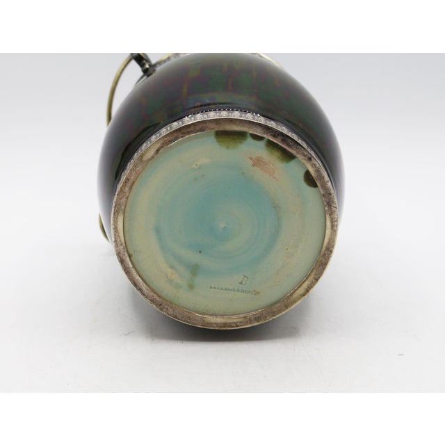 Circa 1880 French Majolica and Silverplate Biscuit Box by Sarreguemines For Sale - Image 10 of 11