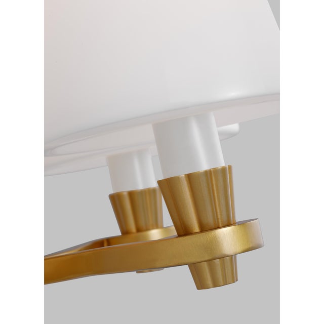 Metal Alexa Hampton by Visual Comfort Studio Paisley Medium Vanity, Burnished Brass For Sale - Image 7 of 9