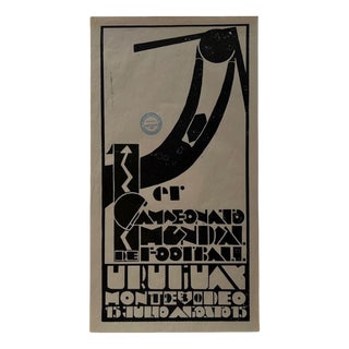 FIFA World Cup Poster (Monochrome Version) by Guillaume Lombardi, 1930 For Sale