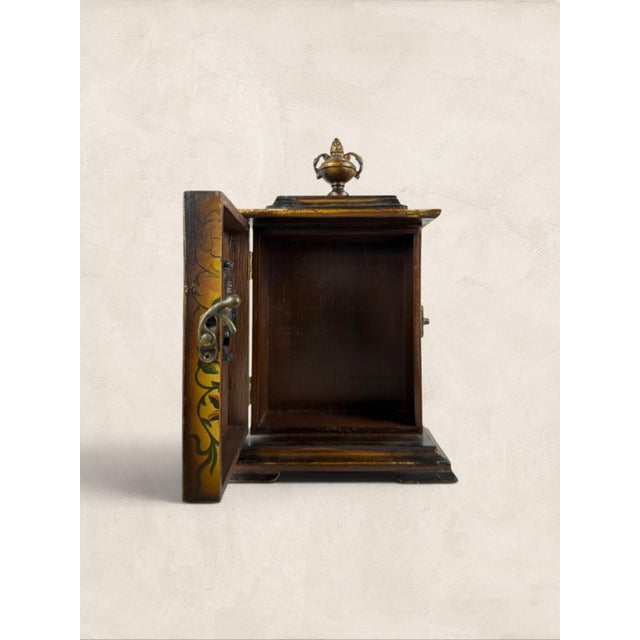 Vintage English Ornate Mantel Clock Painted florals, Roman numerals, and a sweet little finial, this mantel clock brings...