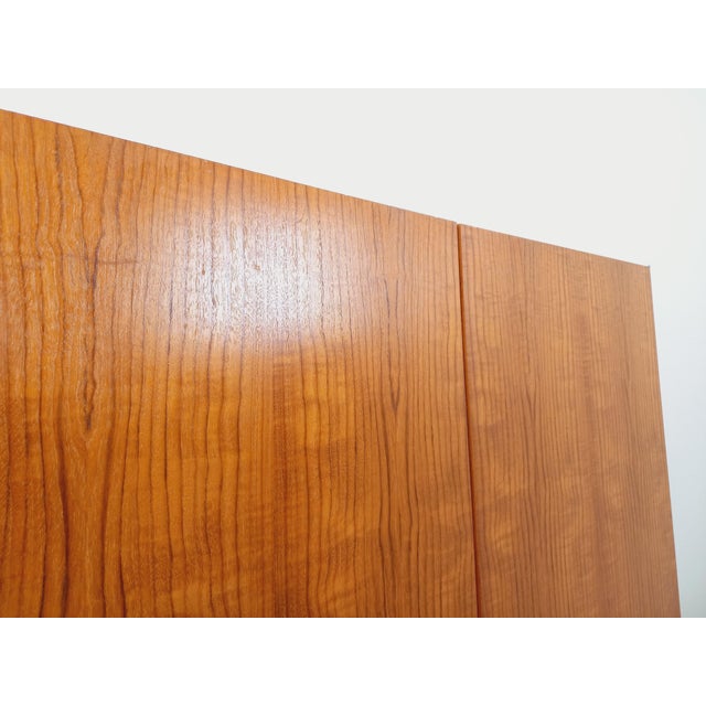 Tan Vintage Teak and Metal Wardrobe, 1960s For Sale - Image 8 of 16