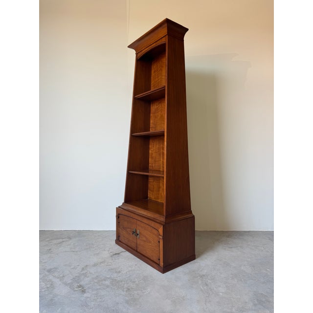 1980s Vintage Drexel Solid Wood Tall Bookshelf With Cabinet Storage/ Sold For Sale - Image 4 of 18