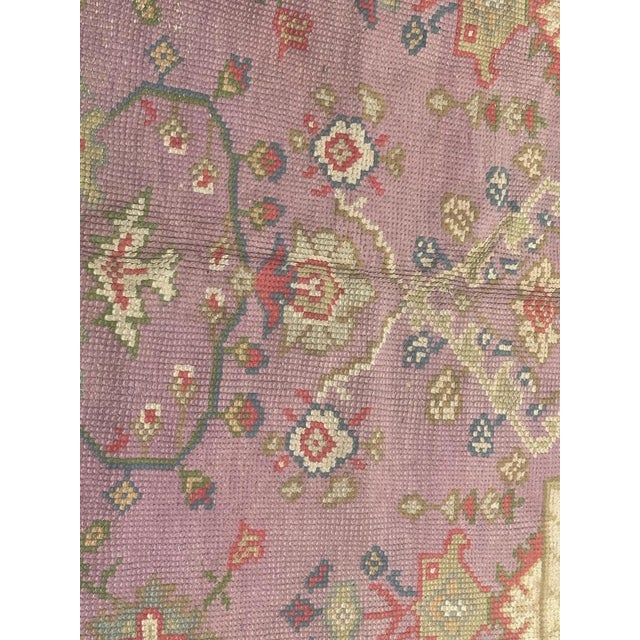 Turkish Ghyordes Oushak Rug, 1890s For Sale - Image 4 of 18