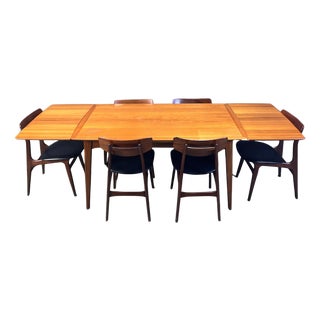 Mid-Century Dining Set attributed to Louis van Teeffelen for Wébé, 1960s, Set of 7 For Sale
