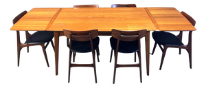 Mid-Century Dining Set attributed to Louis van Teeffelen for Wébé, 1960s, Set of 7