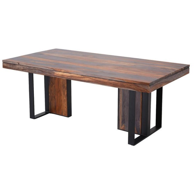 Tyvara Rectangular Wooden Dining Table by Loomlan For Sale - Image 4 of 4