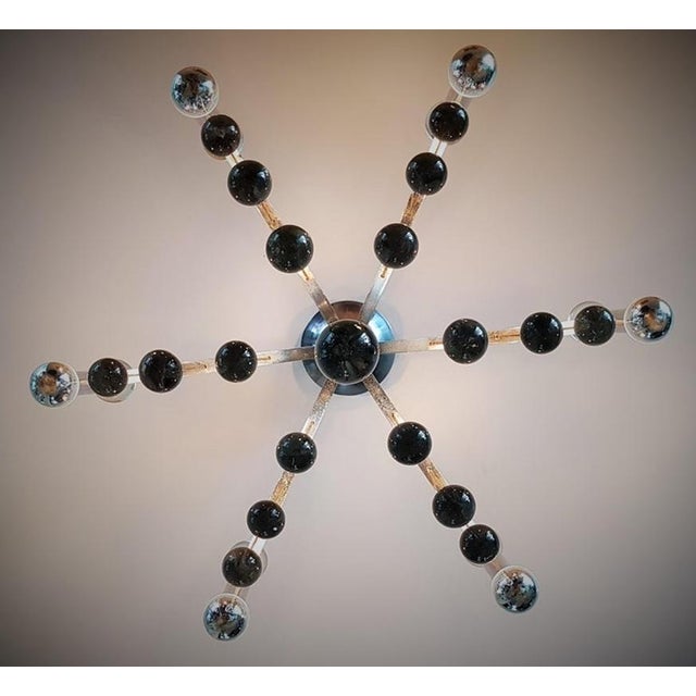 Italian Chrome Plated with Glass Balls Chandelier by Gaetano Sciolari, 1960s For Sale - Image 14 of 18