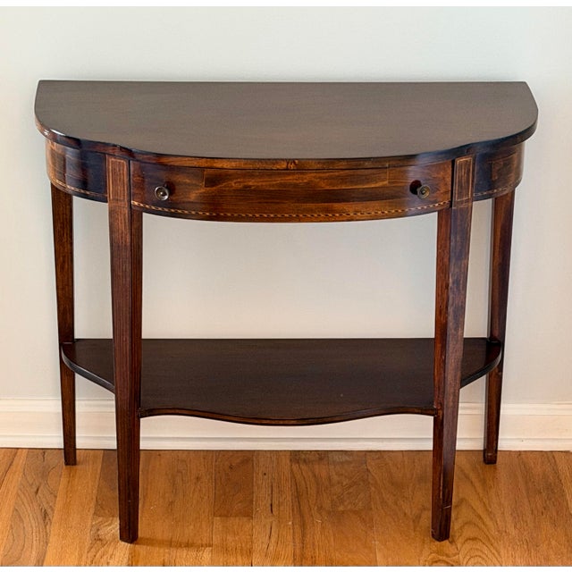 Petite Demilune Table by Mersman Furniture For Sale - Image 12 of 12