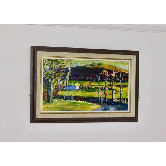 R Torrent, Countryside Serenity, 1960s, Oil on Board, Framed For Sale - Image 7 of 11