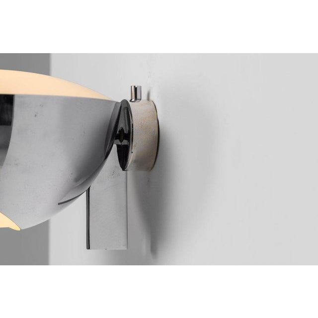 Glass Chrome Wall Sconces attributed to Max Ingrand for Fontana Arte, Italy, 1963, Set of 2 For Sale - Image 7 of 18