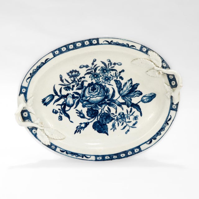 18th Century Antique 18th C. Dr. Wall Worcester Porcelain Covered Butter Dish & Underplate For Sale - Image 5 of 18