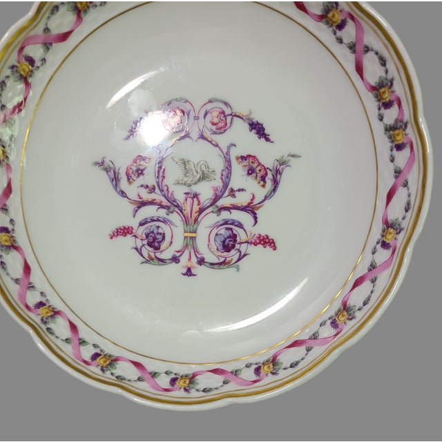 ◇Richard Ginori　colombiadi1992 コロンブス地図　皿 Vintage Italian Fine Bone China Hand Painted Floral Gilded