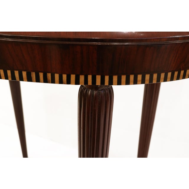 1930s Art Deco Oval Lamp Table For Sale - Image 4 of 18