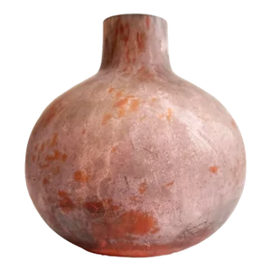 1930's French Mottled Art Glass Vase. Signed Lorraine Made in France