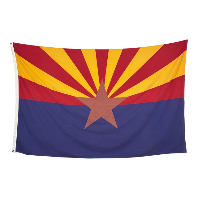Oversize Vintage Cotton State Flag of Arizona For Sale
