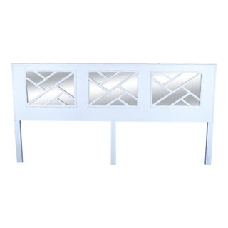 Vintage Omega Mirrored King Headboard For Sale