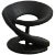 Sculptural Spiral Leather Ribbon Lounge Chair After Louis Durot For Sale