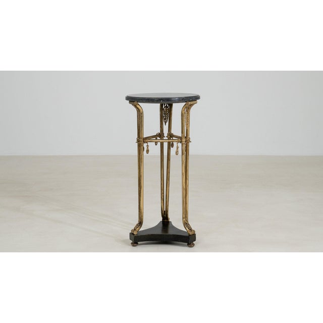 Mid 20th Century France Empire Black Brass Pedestal For Sale - Image 11 of 11