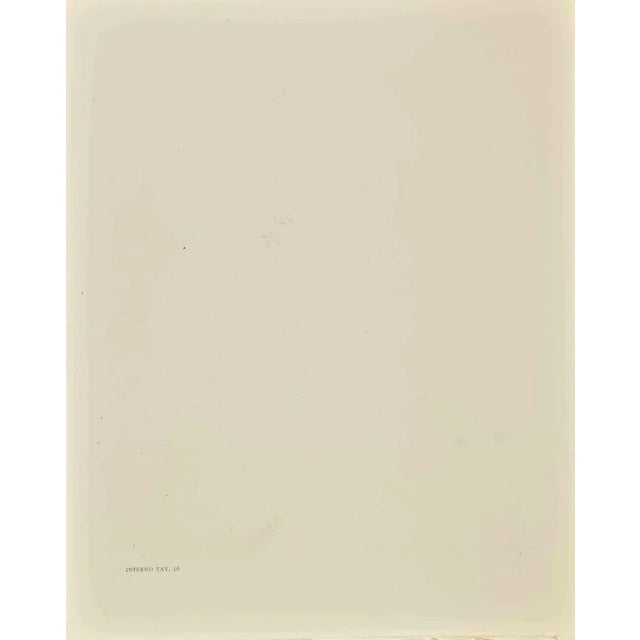 Brunetto Latini from the Series "The Divine Comedy" - Song 16 - Hell is a woodcut print realized in 1963 for a series...