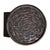 Metal Round Push and Pull Door Handle in Bronze with Spiral Relief, 1970s For Sale - Image 7 of 7