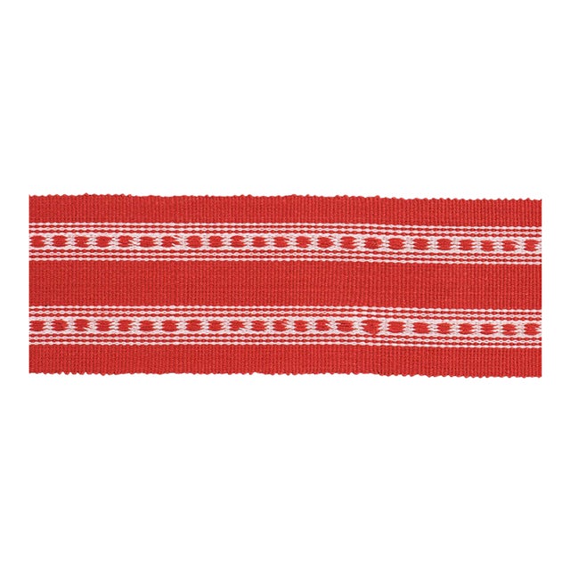 SAMPLE - Schumacher Lubeck Tape In Red For Sale