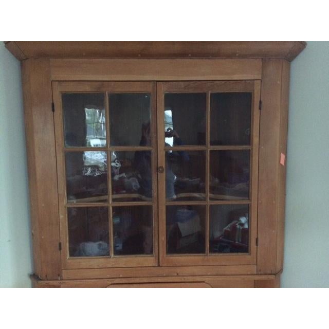 Camel American Antique Pine Corner Cupboard For Sale - Image 8 of 10