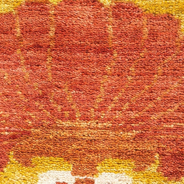 Contemporary Suzani Collection Hand-Knotted Area Rug - Ivory 9' 7" x 18' 10" For Sale - Image 3 of 4