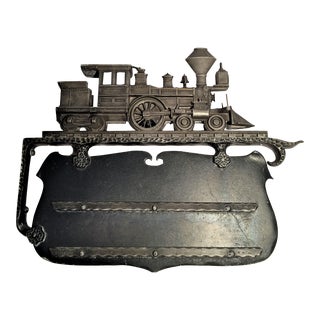 Steam Train Detailed House Address, Name or Number Sign Plaque For Sale