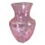 Vintage Czech Bohemian Cut to Clear Pink Glass Vase For Sale