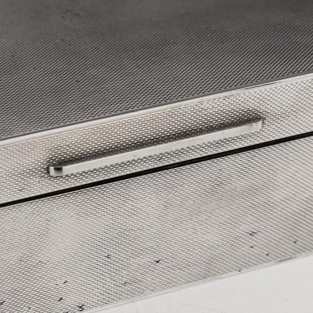 Metal 20th Century Silver Cigar Box from C J Vander Ltd, London, 1963 For Sale - Image 7 of 15