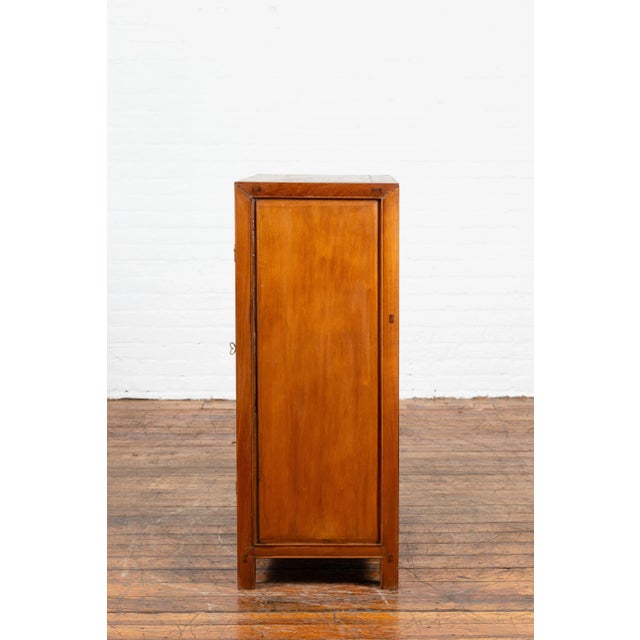 Chinese Early 20th Century Cabinet with Ink-Decorated Panels under Glass For Sale In New York - Image 6 of 13