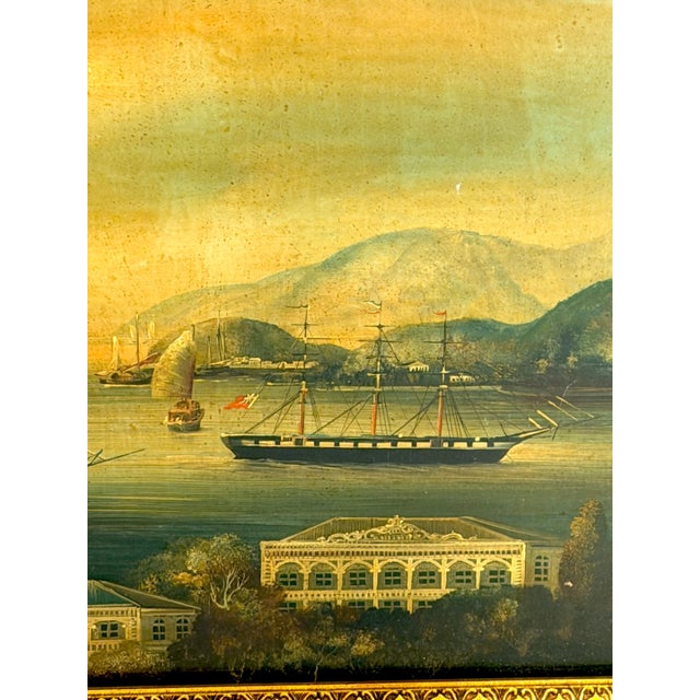 19th Century Chinese Export Harbor / Seascape Paintings For Sale - Image 9 of 12
