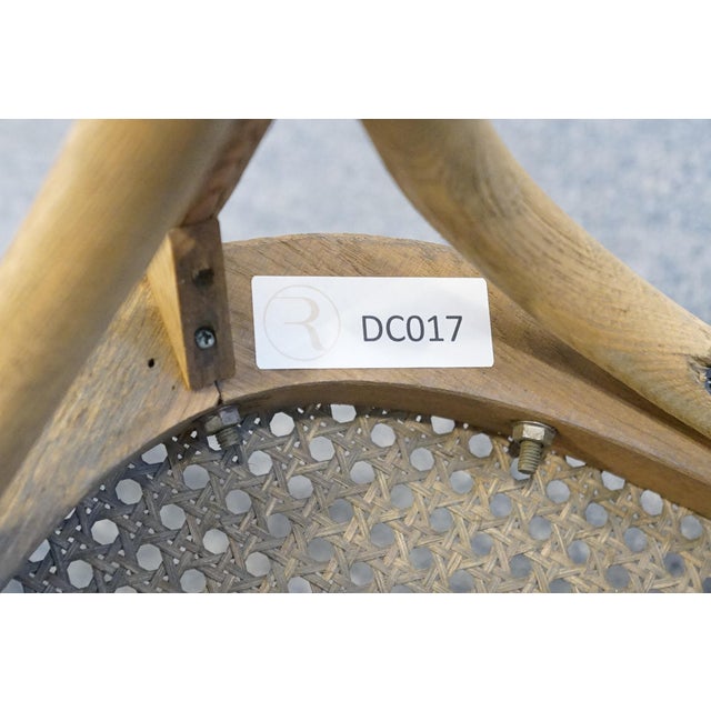 Contemporary Restoration Hardware Madeline Solid Oak X-Back Bentwood Dining Chair W. Caned Seat Dc017 For Sale - Image 3 of 8