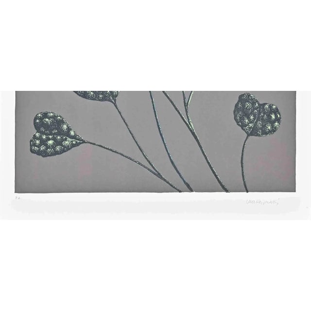 Fioritura del Tuttocuore is a lithograph realized by Renzo Margonari in 1976. Hand-signed. Artist's proof. This piece is...