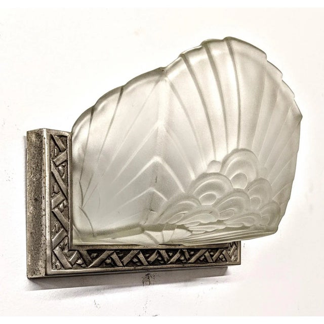 Charles Schneider French Art Deco Wall Sconces Signed by Schneider - a Pair For Sale - Image 4 of 7