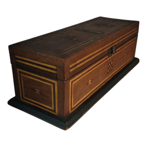 19Thc Stars & Stripes Inlaid Wood Box