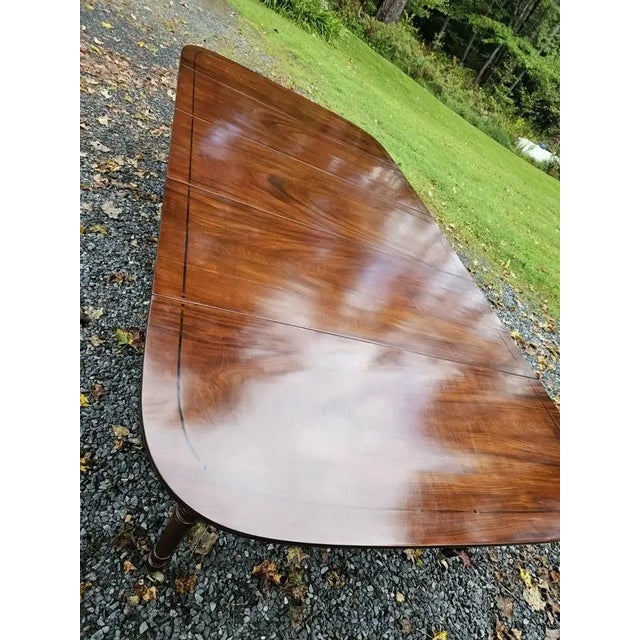 19th Century 19th Century English Regency Mahogany Dining Table For Sale - Image 5 of 8