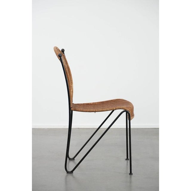 Vintage Chair with Cast Iron Frame by Frederick Weinberg For Sale - Image 3 of 14