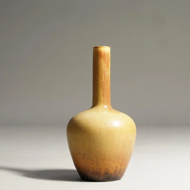Rörstrand Vase in Stoneware with Harefur Glaze by Carl-Harry Stålhane for Rörstrand, 1950s For Sale - Image 4 of 8