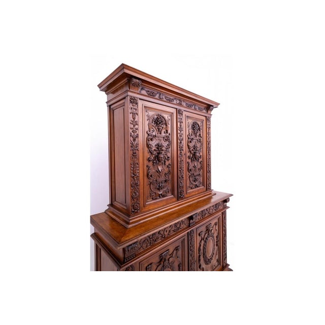 Antique Frernch Carved Cabinet, 1870 For Sale - Image 17 of 18