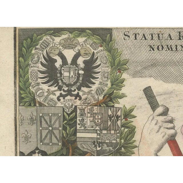 Paper European Monarchies with Heraldry and Imperial Regalia, 1740, Paper For Sale - Image 7 of 9