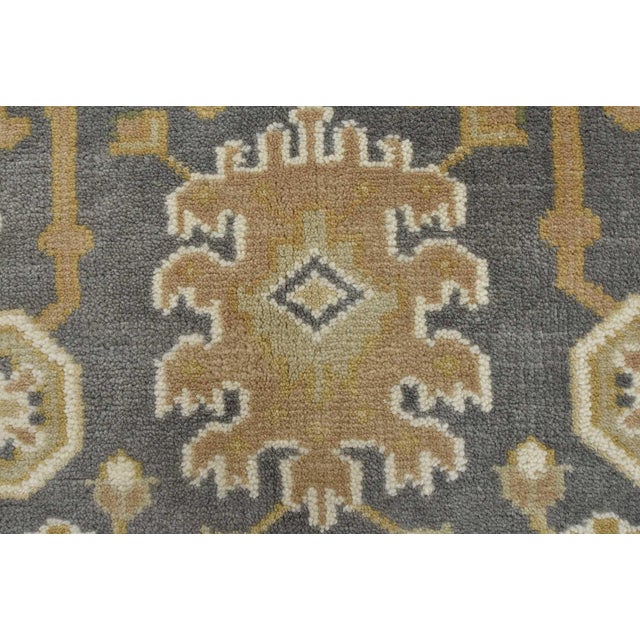 Oushak Rug 5’2” X 8’2” Gray Wool Traditional Hand-Knotted Oriental Carpet For Sale - Image 11 of 15