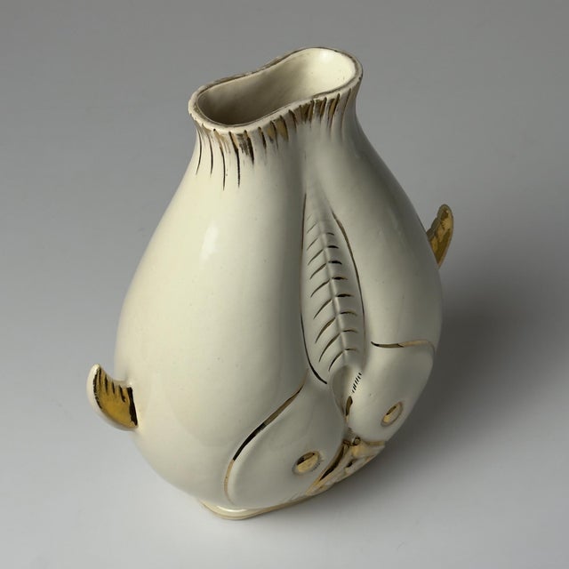 Vintage Ceramic Fish-Shaped Vase, Italy, 1950s For Sale - Image 15 of 18