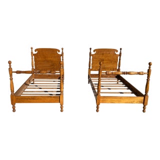 Mid 20th Century Vintage 4 Poster Twin Beds - a Pair For Sale