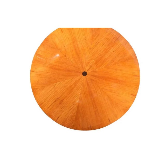 Biedermeier table, southern Germany around 1825/1830 cherry tree, ebonized full column Schellack Hand polished 76 cm...