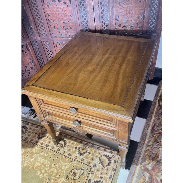 Mid-Century Modern Mid Century Drexel Francesca Side Table Nightstand For Sale - Image 3 of 10