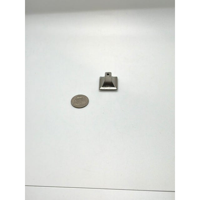 Contemporary Thomasville Knob Square Polished Nickel For Sale - Image 3 of 4